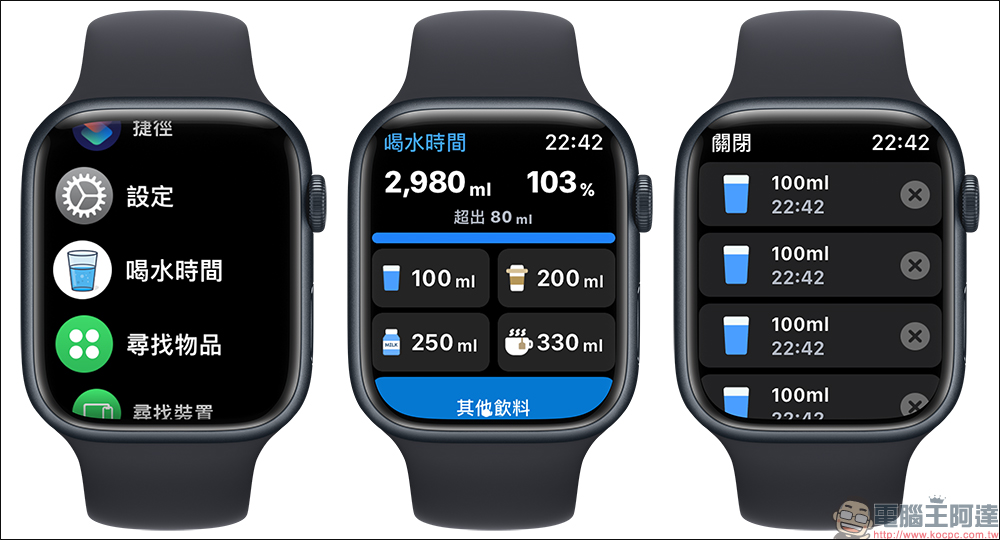 喝水時間 App ，自訂喝水提醒、記錄喝水量與 Apple Watch - 電腦王阿達