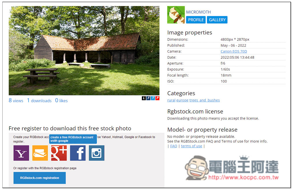 RGBSTOCK 提供超過 10 萬張免費照片素材，無需註明來源 - 電腦王阿達