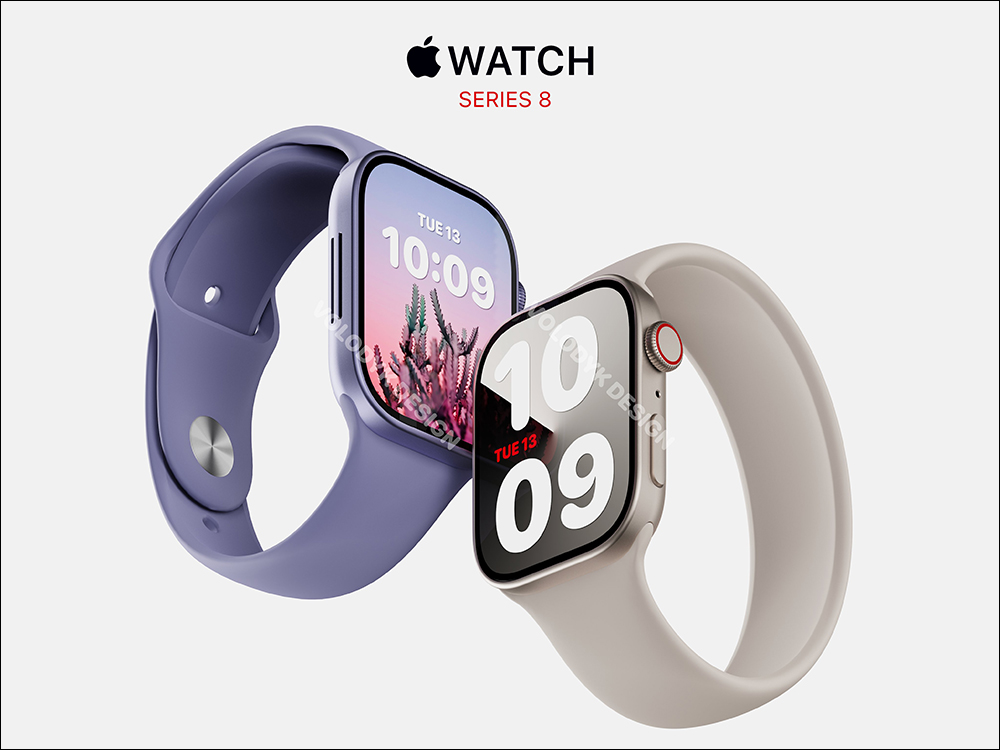 Apple Watch Series 8 有望採用全新平面螢幕和平整化邊框？設計師製作全新渲染圖 - 電腦王阿達