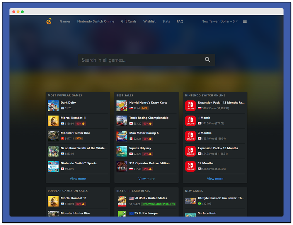 eShop Prices 線上查詢各國、最便宜的 Switch 遊戲價格，Nintendo Switch Online 會籍也有 - 電腦王阿達