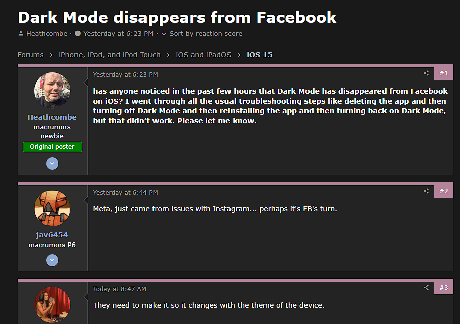 你的 Facebook iOS 版的深色模式不見了嗎？這裡是暫時可能可以解決的方法 - 電腦王阿達