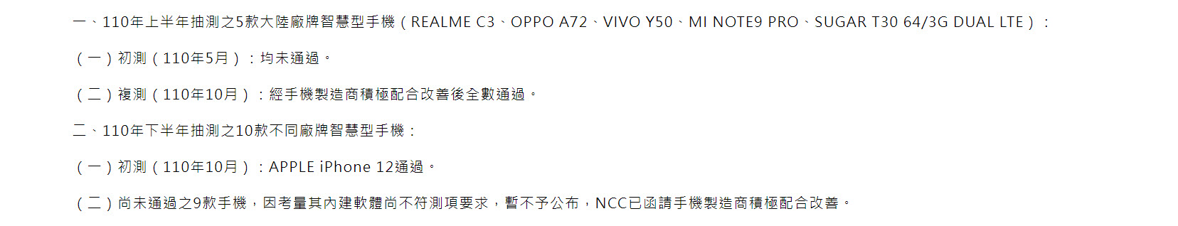 NCC公布2021年下半年至2022年第1季15款智慧手機內建軟體資安抽測結果 - 電腦王阿達