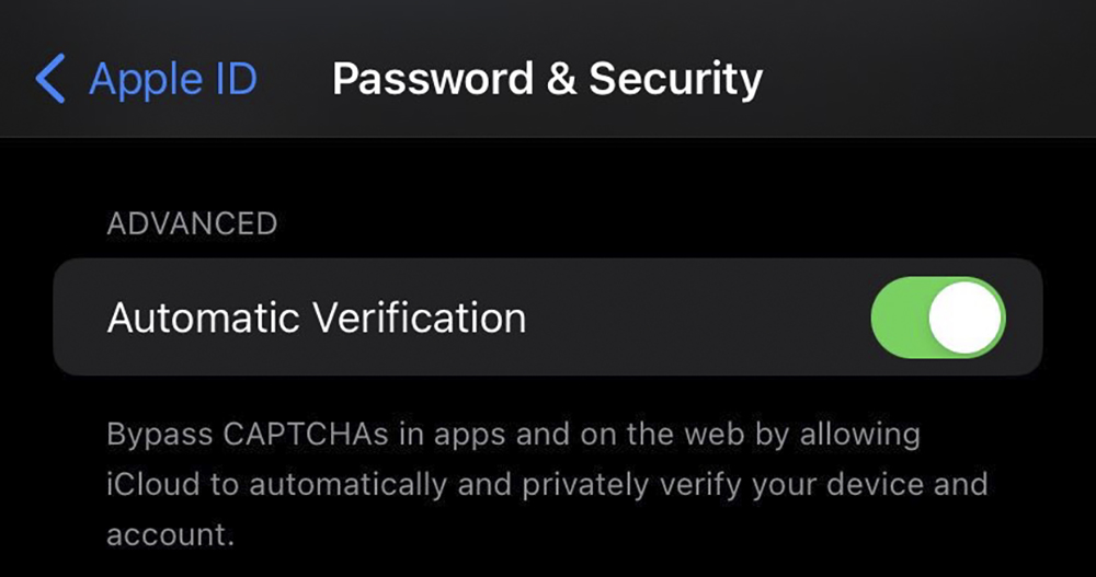iOS 16 省略 CAPTCHA 認證