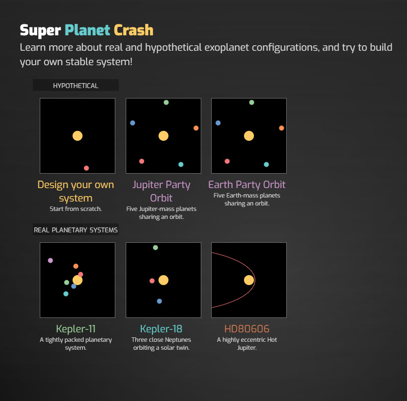 NASA介紹一款免費網頁遊戲「Game: Super Planet Crash」 透過遊戲學習模擬天體運行 - 電腦王阿達