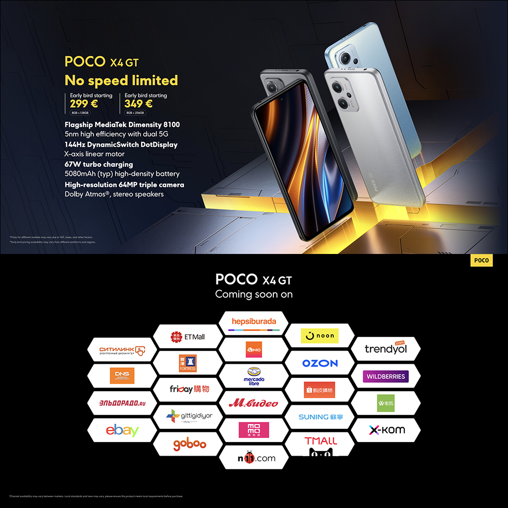 POCO F4 與 POCO X4 GT 海外正式發表：極致性價比，雙機登場 - 電腦王阿達