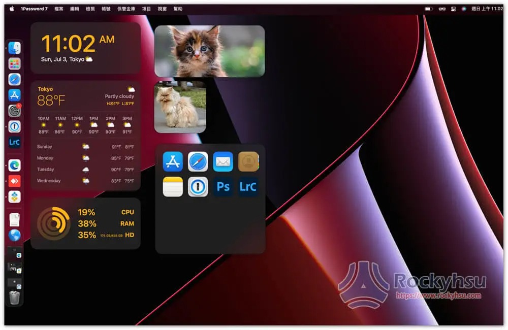 WidgetWall 讓 Mac 桌面也能放置小工具，網站、照片、時鐘等都能放 - 電腦王阿達