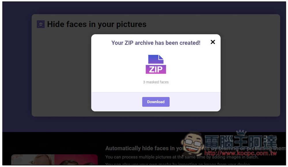 Hide faces in your pictures 自動將照片上的人臉打上馬賽克、小貼圖，免上傳直接在瀏覽器完成 - 電腦王阿達