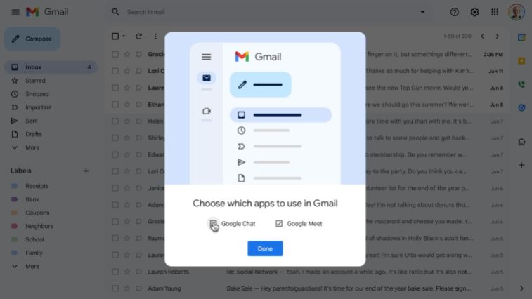 Gmail 獲得重大更新，現代化設計還整合了 Google Chat 和 Meet 介面 - 電腦王阿達