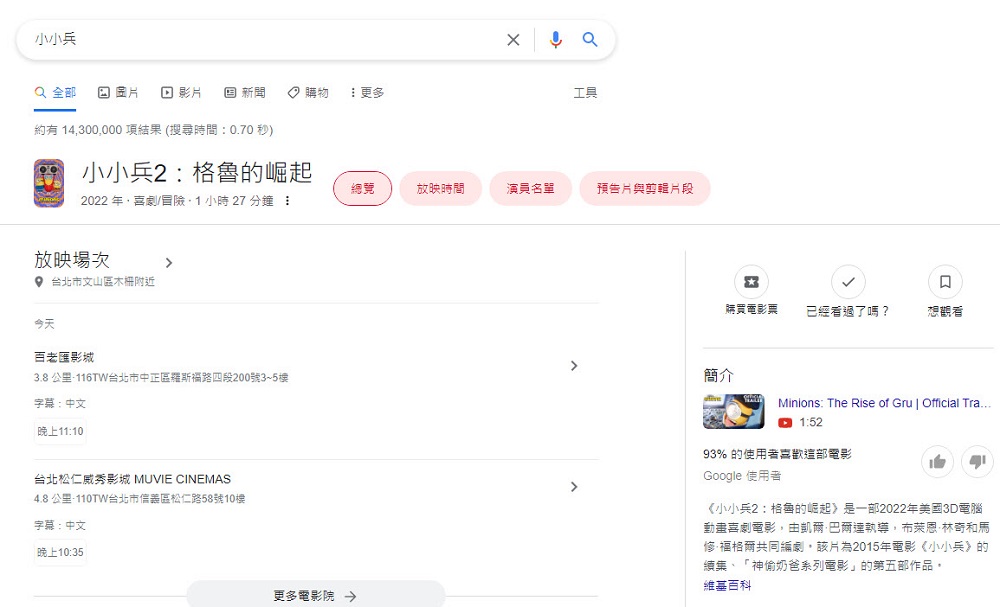 Google 搜尋「小小兵」  能透過3D 和擴增實境功能看到會動的小小兵 - 電腦王阿達