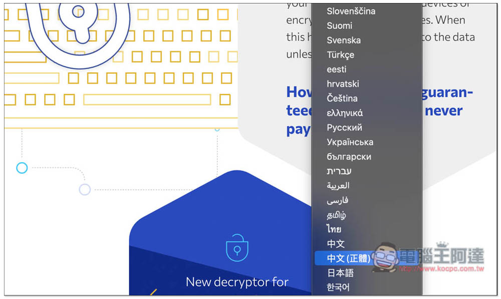 NO MORE RANSOM 收錄超過 100 種勒索軟體解密工具，提供線上掃描勒索軟體類型功能 - 電腦王阿達