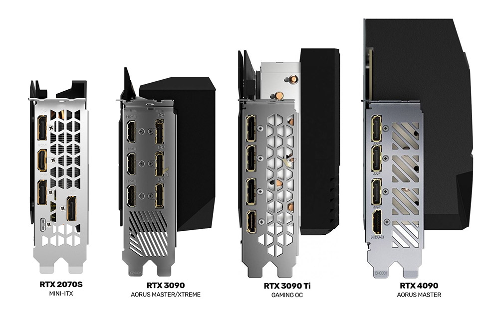 這張 RTX 4090 AORUS 體積超巨大，幾乎可容納 4 張 Mini-ITX - 電腦王阿達