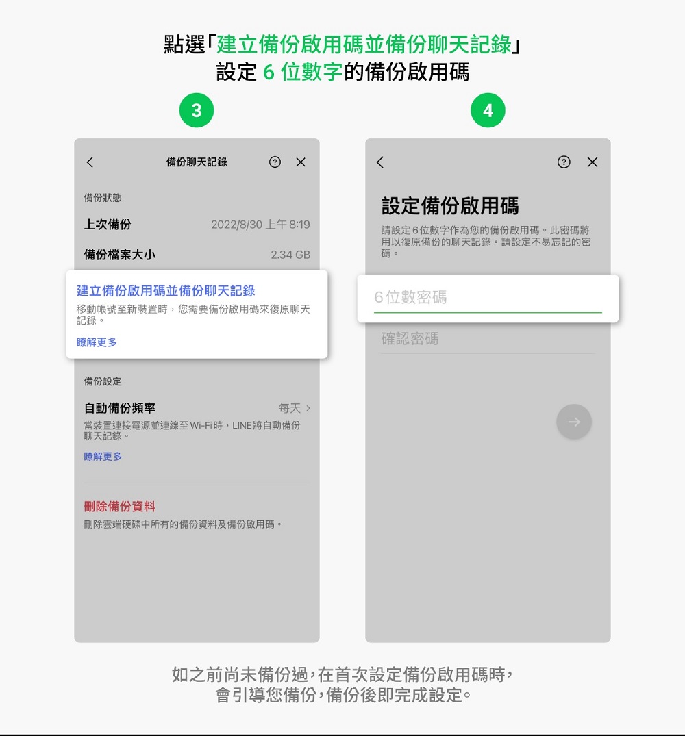 LINE「備份啟用碼」功能 事先設定跨系統換機或裝置遺失可復原兩周內聊天紀錄 - 電腦王阿達