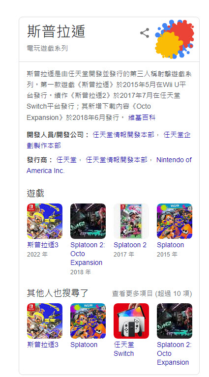 Google 搜尋輸入「斯普拉遁」等關鍵字 能遊玩「漆彈大作戰」噴漆特效 - 電腦王阿達