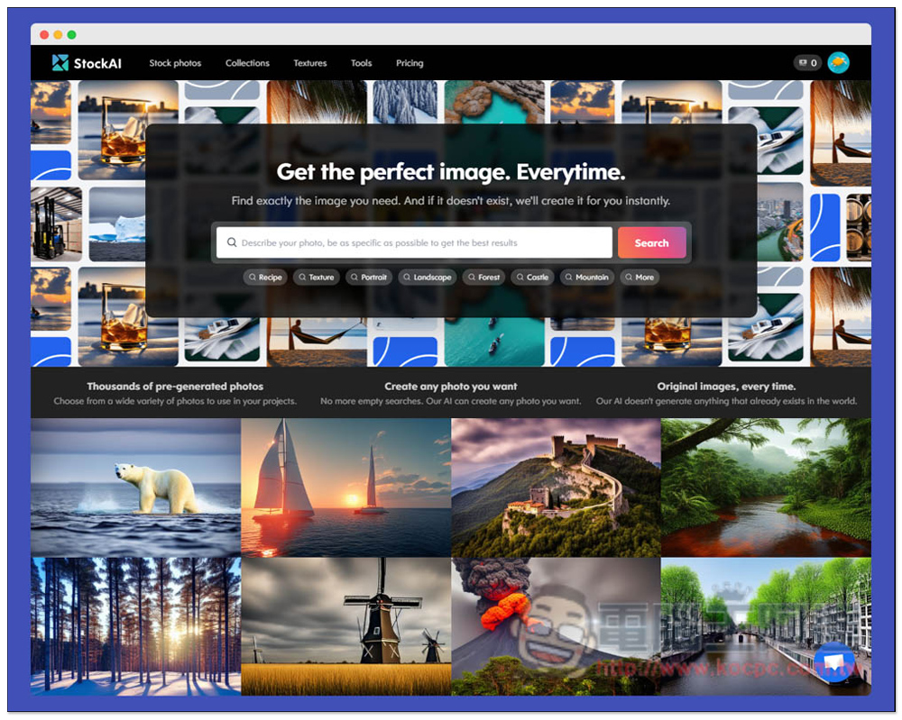 StockAI 所有圖片都是由 AI 產生的免費圖庫網，個人、商用皆可 - 電腦王阿達