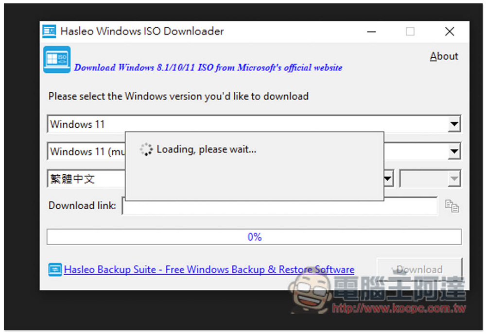 Hasleo Windows ISO Downloader 一鍵下載微軟官方 Win11/10/8.1 ISO 檔的免費軟體 - 電腦王阿達