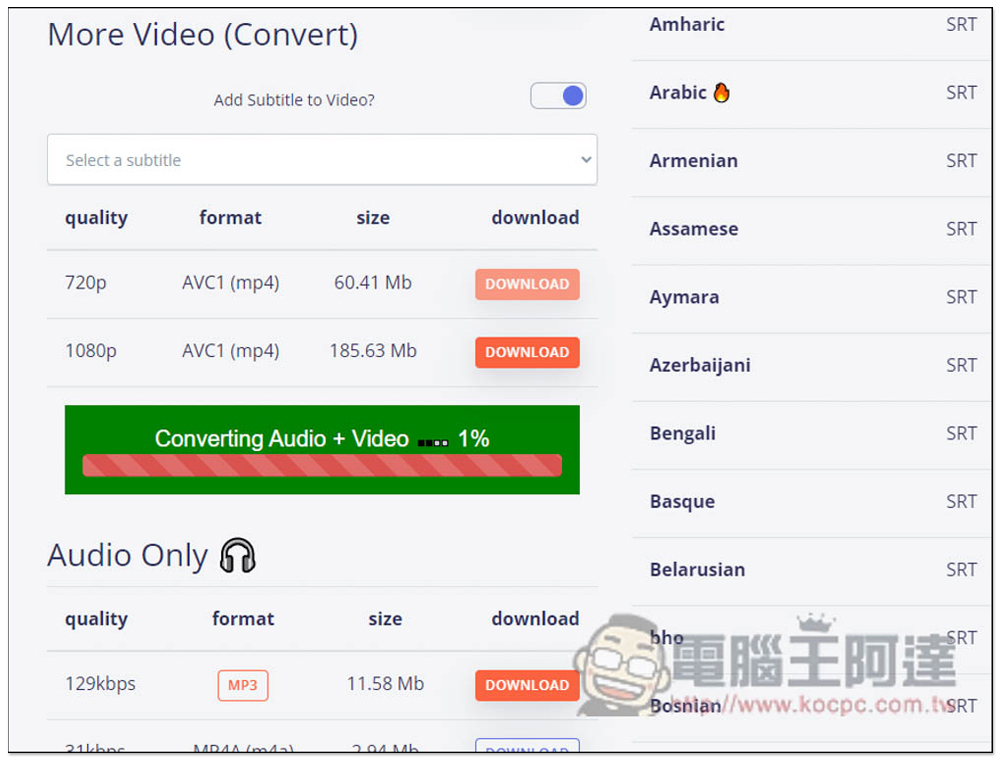 Keepvid Video Downloader 線上影片、音樂下載免費工具，支援 YouTube 等超過 1,000 個網站 - 電腦王阿達