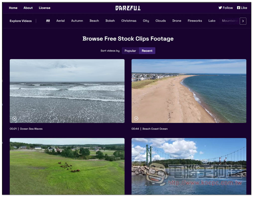Dareful 提供上百部免費影片短片素材，個人和商用都可以 - 電腦王阿達