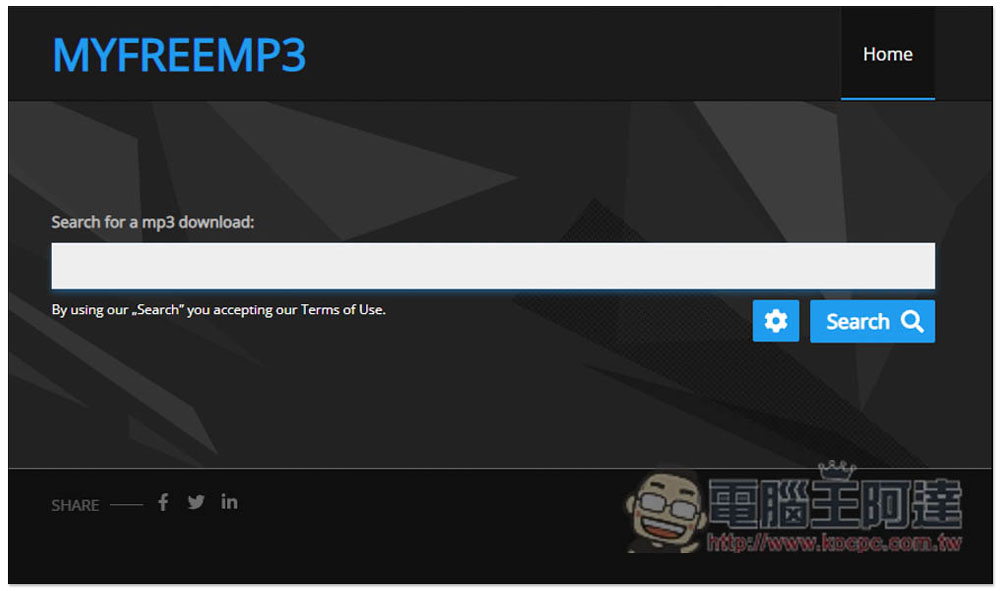 MYFREEMP3 可下載 MP3 音樂的免費線上工具，搜尋歌曲名稱或歌手名字就能找到載點 - 電腦王阿達