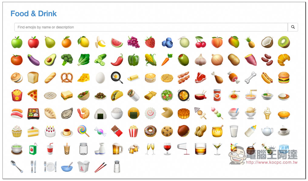 Get Emoji 提供數千個常用 Emoji 表情，讓你快速複製使用 - 電腦王阿達