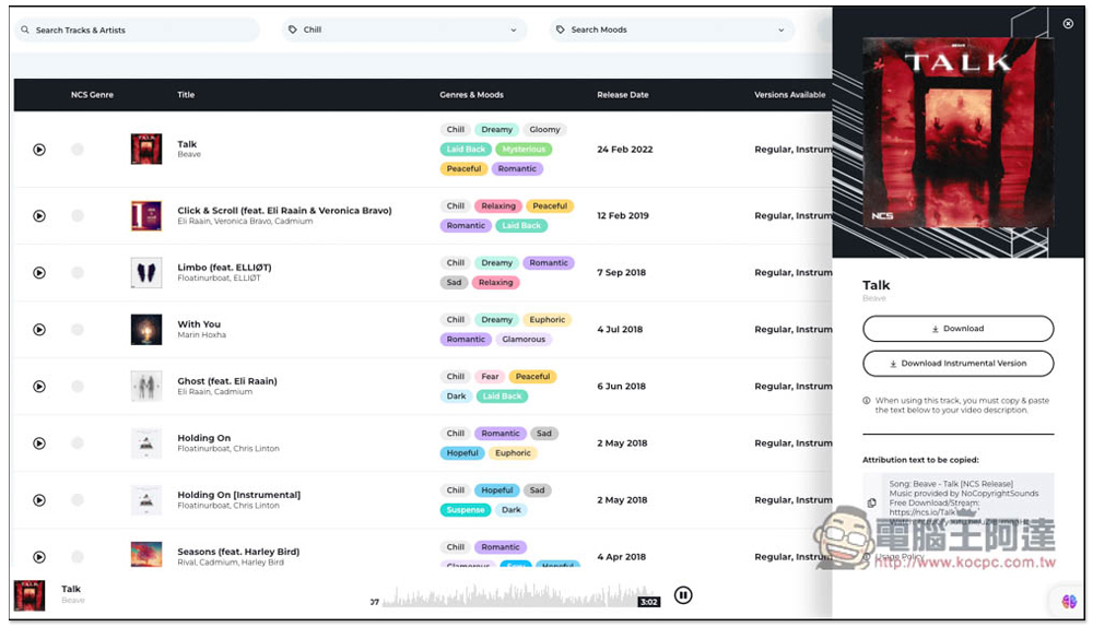 NCS 由英國唱片公司提供的免費電子音樂素材網站，可用於 YouTube、Twitch 頻道 - 電腦王阿達