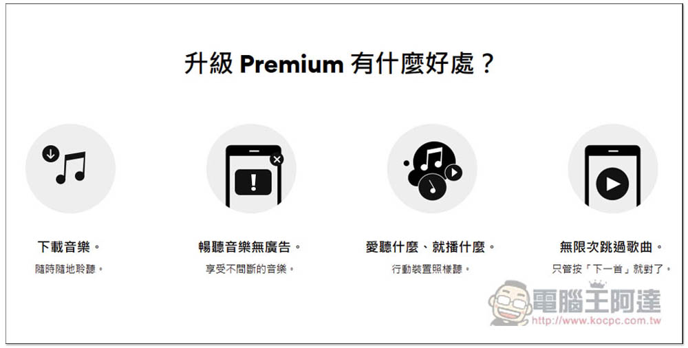 Spotify 推出限時 NT$0 免費使用 3 個月 Premium 方案，享離線聽、無廣告 - 電腦王阿達