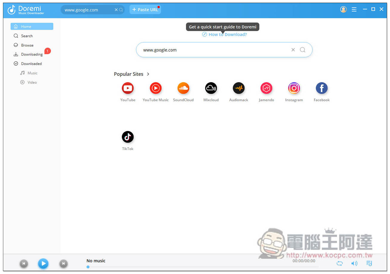 Doremi Music Downloader 限免下載，支援超過 1,000 個網站，YouTube 最高支援 4K 畫質影片、320k MP3 音樂（Windows/Mac） - 電腦王阿達