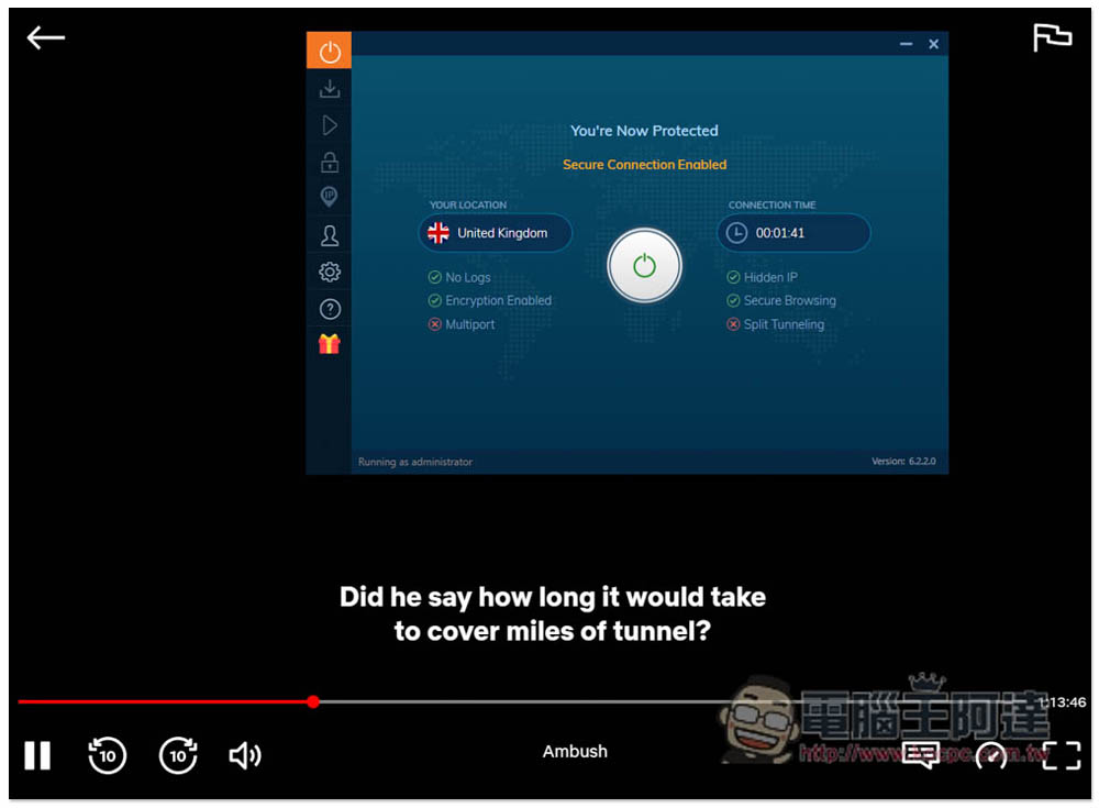 可看超過 7 國 Netflix 隱藏影片的 VPN 推終身方案，只需 60 美金一次買斷 - 電腦王阿達