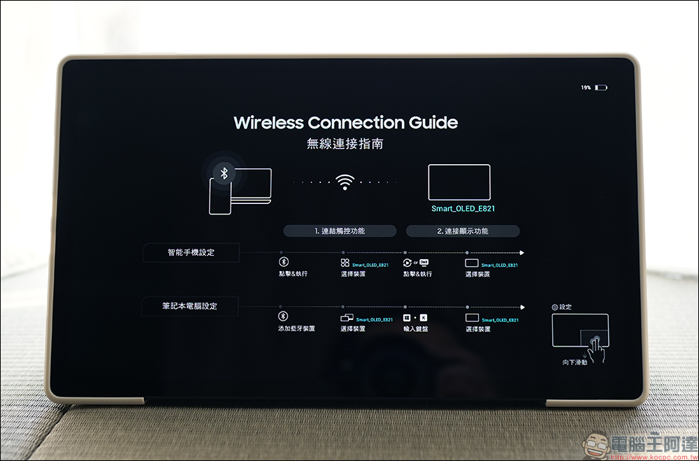 Smart OLED Viewer 無線可攜式螢幕開箱｜極致生動色彩，無線連接不受限的全新行動娛樂站 - 電腦王阿達