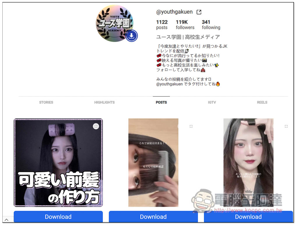 iGram 全能 Instagram 免費下載器，照片影片、限時動態、REELS、個人檔案等都支援 - 電腦王阿達