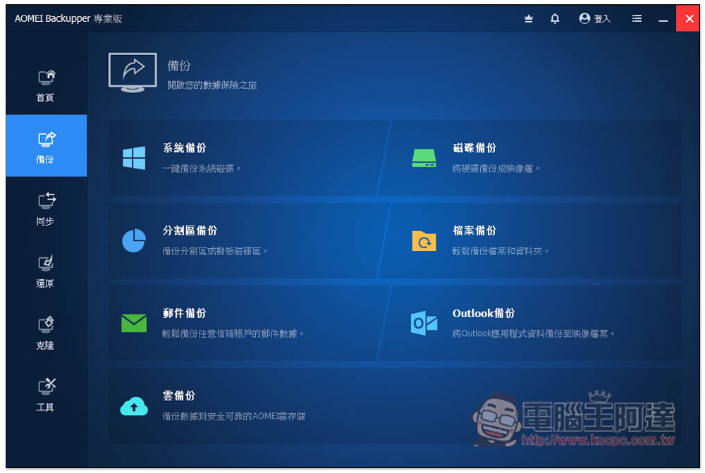 AOMEI Backupper 專業版限免！Windows 最強、最簡單好用的硬碟資料備份、同步和還原軟體 - 電腦王阿達