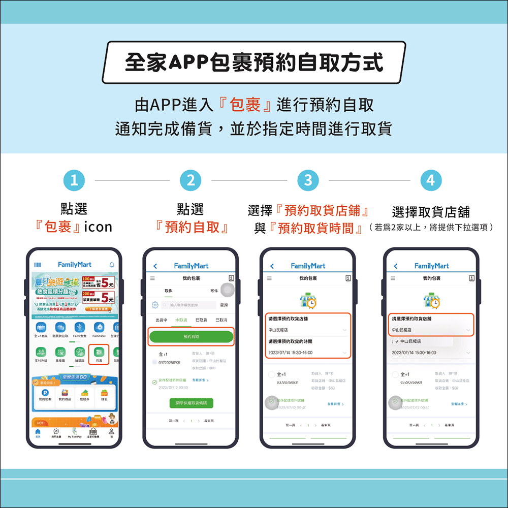 全家推出「全家Fun心取」服務，手機輕鬆預約包裹自取 - 電腦王阿達