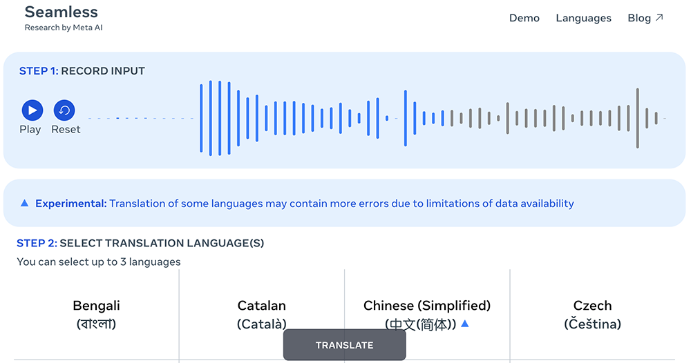 文字無縫互轉的多模態模型 SeamlessM4T