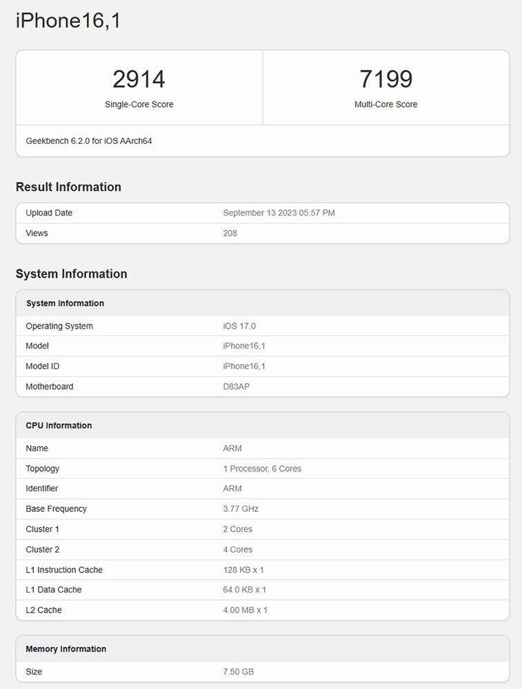 疑似 A17 Pro 晶片的跑分實測現身 Geekbench 資料庫，不算特別亮眼 - 電腦王阿達