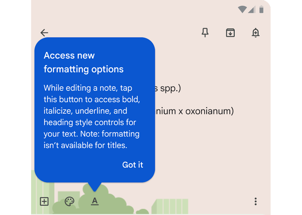 Google Keep 全面加入 RTF 多文字格式支援