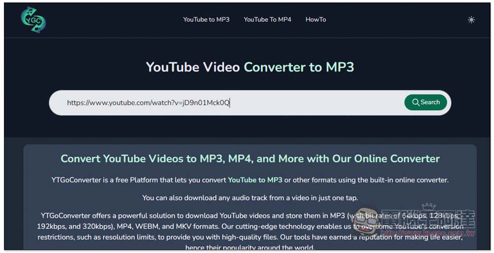 YTGoConverter 完全無廣告，下載 YouTube MP3、MP4 影片免費線上工具 - 電腦王阿達