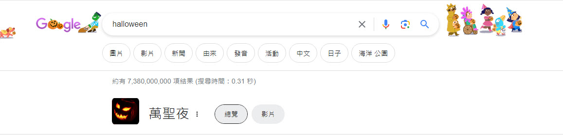 Google配合萬聖節 於搜尋頁面加入萬聖節特效及Doodle 投影 - 電腦王阿達