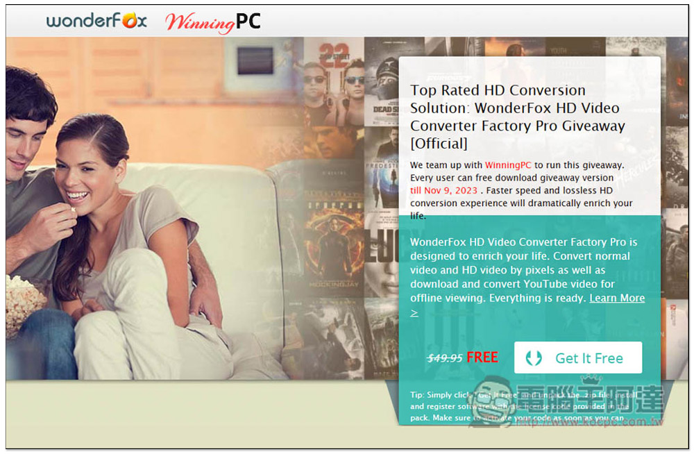 WonderFox HD Video Converter Factory Pro 限免！超強多功能軟體，可轉檔、下載影音、螢幕錄影、照片轉影片等功能 - 電腦王阿達