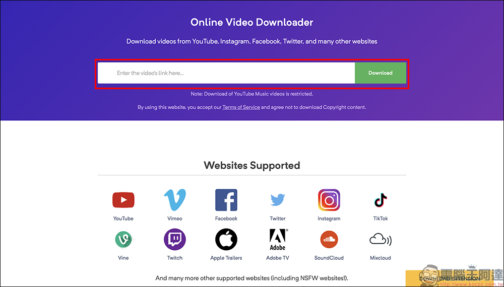 BitDownloader 超強萬用免費影片下載網站，支援YouTube、IG、FB、X 等社群影片 1 鍵下載 - 電腦王阿達