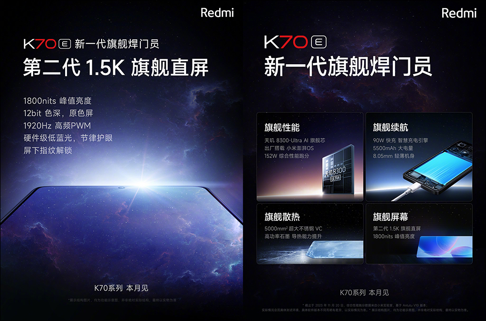 Redmi K70 系列旗艦新機、Redmi Watch 4 等新品將於 11/29 發表， K70 Pro 外觀提前揭曉 - 電腦王阿達