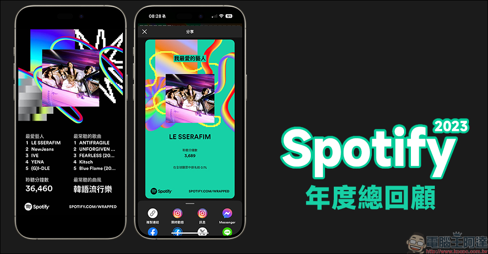 Spotify 2023 年度總回顧出爐！檢視今年自己最愛的藝人、最常聽歌曲 - 電腦王阿達