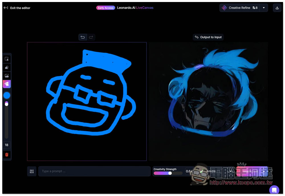 Leonardo.AI LiveCanvas 你畫什麼就會實時生成的 AI 繪圖工具，提供多種圖片風格選擇 - 電腦王阿達