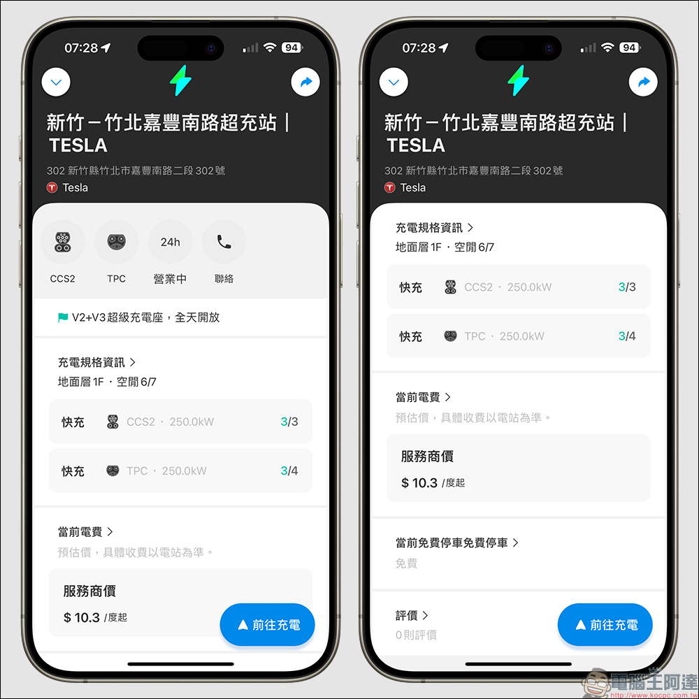 AmpGo 電電行 APP：各電站點費率、動態即時顯示全台超過 5000 支充電樁站點資料，解決車主充電焦慮的充電地圖 APP - 電腦王阿達