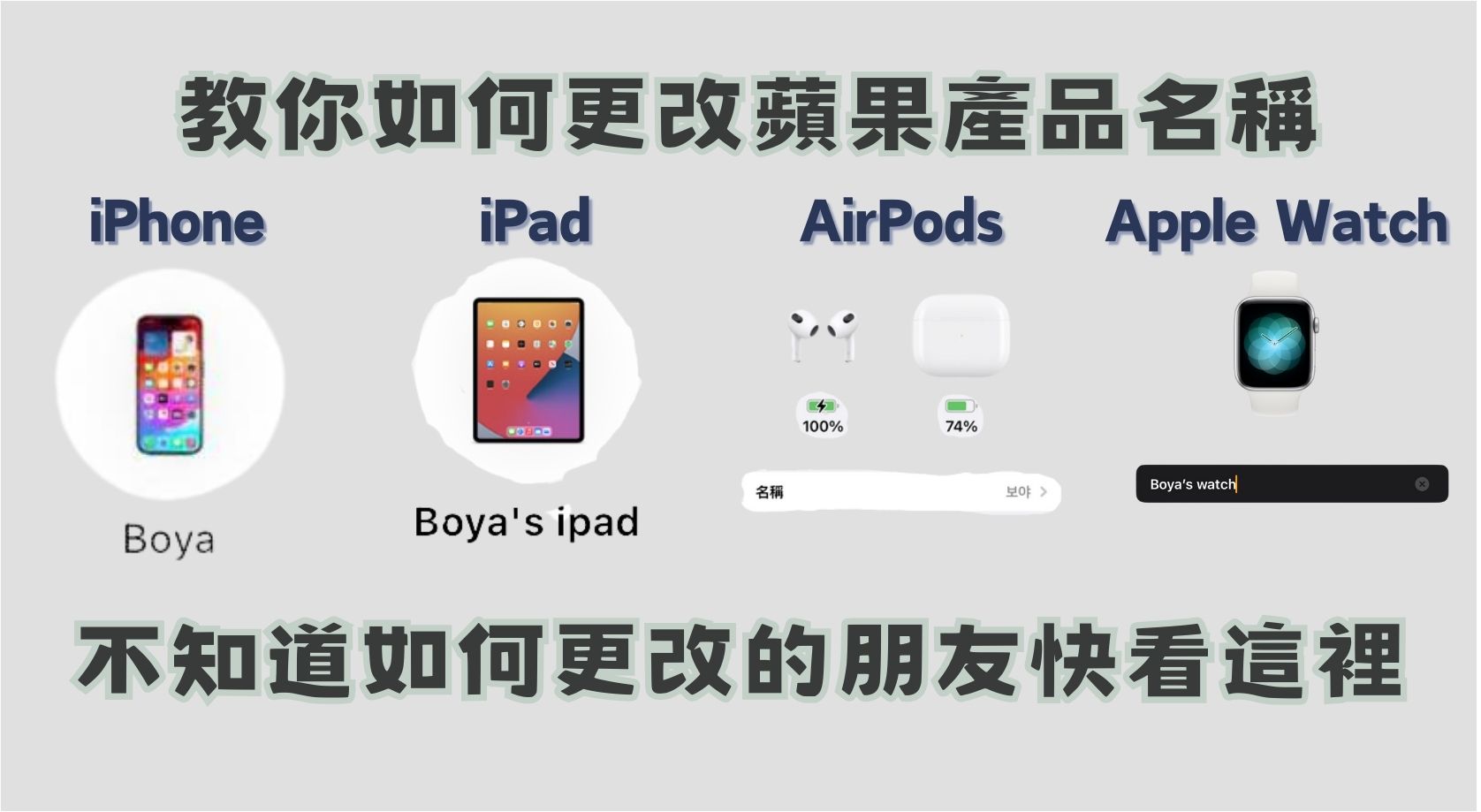 教你如何更改蘋果產品名稱 iPhone 、iPad 、AirPods、 Apple Watch 教學通通有 - 電腦王阿達