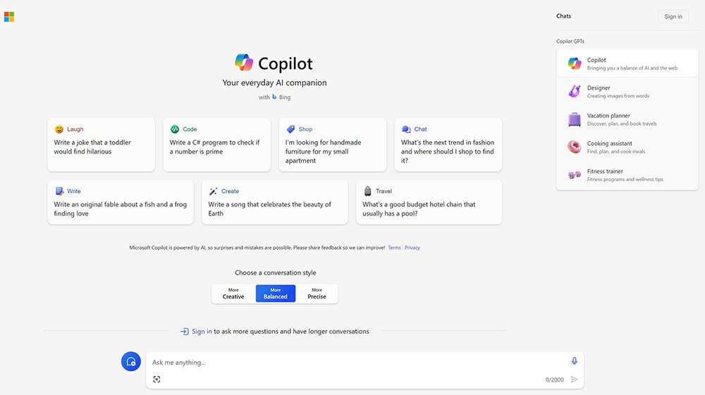 微軟 Copilot 版的 ChatGPT GPTs 正式推出！免費版也能使用 - 電腦王阿達