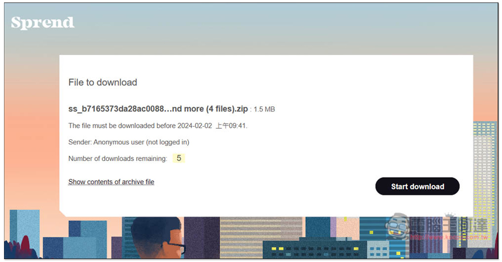 Sprend 單次最大支援 2GB、檔案保存一星期的免費網路傳檔服務 - 電腦王阿達