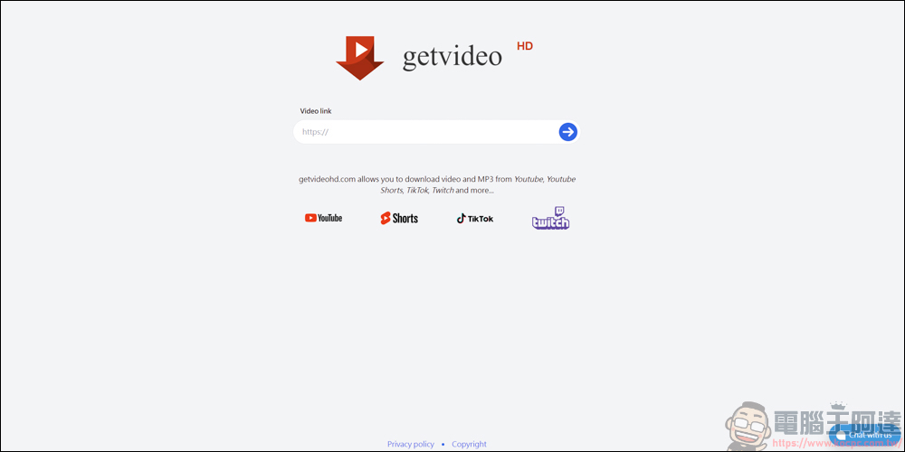 無任何廣告的影片下載平台 GetVideoHD，可下載 Youtube、Youtube Shorts、TikTok、Twitch 的影片 - 電腦王阿達