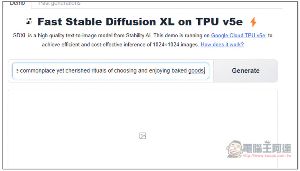 Fast Stable Diffusion XL 免費 AI 圖片生成工具，生成速度超快、一次四張結果 - 電腦王阿達