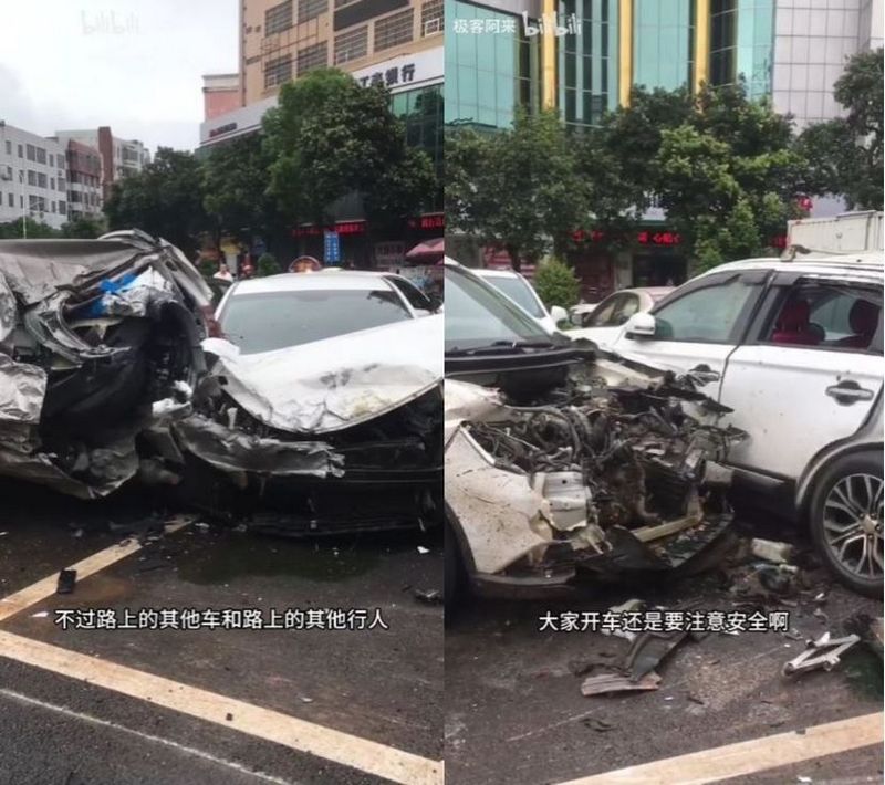 中國發生特斯拉連環車禍翻車事故：車主稱車輛失控自動加速+煞車失靈 - 電腦王阿達