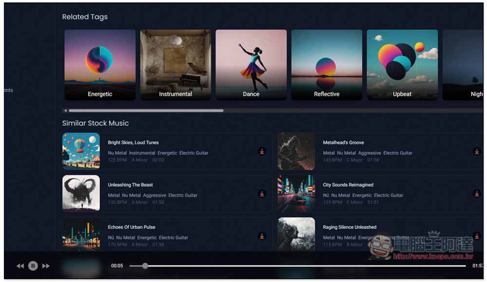 Stocktune 完全免費的 AI 音樂素材庫，可用於任何用途 - 電腦王阿達
