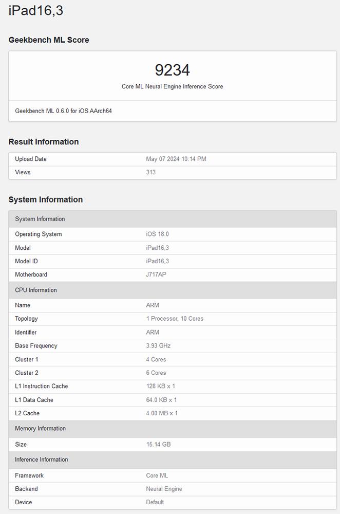 M4 iPad Pro 跑分正式現身 Geekbench 資料庫，比 M2 快約 24% - 電腦王阿達